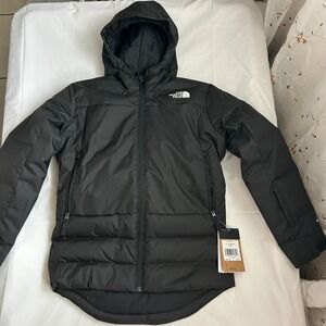 NWT The North Face Kids Black 550 Fill Down Hooded Jacket Size 12